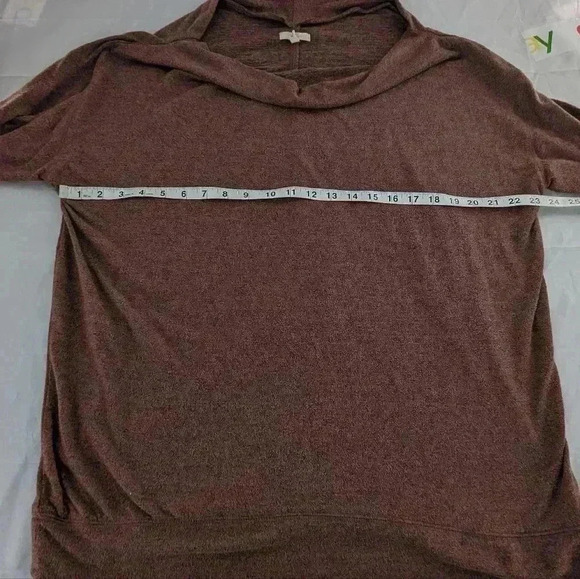 Maurices Women's Size XL Heathered Brown Long Sleeve Small Turtle Neck Shirt - Picture 5 of 9